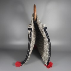 Folk Art Cockerel Rooster Chicken Woven Saddlebag Boho Tote Bag