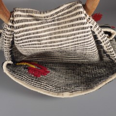 Folk Art Cockerel Rooster Chicken Woven Saddlebag Boho Tote Bag