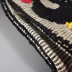 Folk Art Cockerel Rooster Chicken Woven Saddlebag Boho Tote Bag