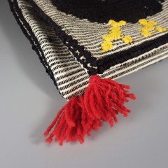 Folk Art Cockerel Rooster Chicken Woven Saddlebag Boho Tote Bag