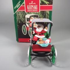 Festive Surrey Here Comes Santa Vintage Hallmark Christmas Ornament