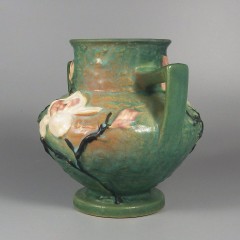 Roseville Pottery Magnolia Vase Two Handled Style 180-6 Roseville Pottery Magnolia Vase Two Handled Style 180-6