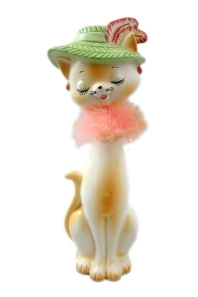 Prissy Norleans Cat with Fur Collar and Hat